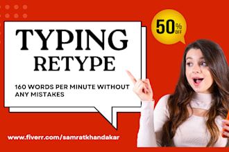 do accurate scan typing, and retyping any type pages