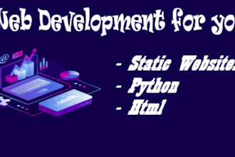 build a static website for you