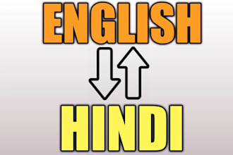 native english to hindi translation and proofreading