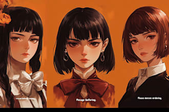 create characters in cartoon or anime style