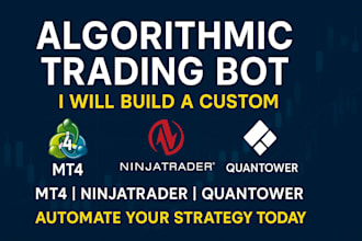build a custom algorithmic trading bot for mt5, ninjatrader, ctrader, quantower