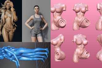 create realistic 3d nsfw character, rig, texture and animate a nsfw 3d character