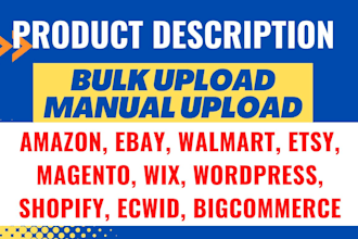 write and upload shopify, and amazon product descriptions that rank