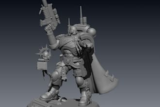 buildup stl for collectibles,3d model, character design, marvel, 40k warhammer