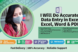 do data entry, web scrapping, copy paste and typing work
