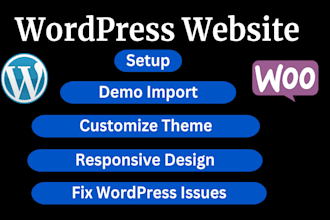 setup wordpress theme demo import and customize wordpress website