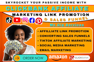 clickbank amazon affiliate marketing referral link promotion website salesfunnel