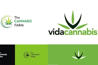 do custom cannabis weed logo design 24hours