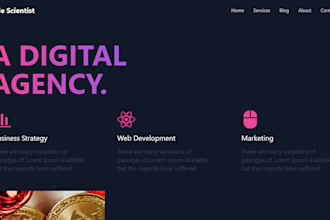 develop a modern website with next js and backend API