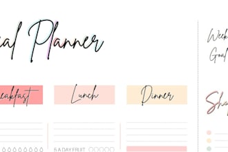 give you a meal planner, grocery list, and kitchen  inventory list