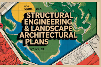 do usa fl, ny ca, structural engineering drawings landscape architectural plans