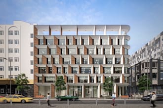 do3d officedesign,commercial building interior,exteriorwith 4k rendering in vray