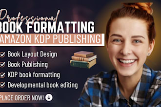 do book  formatting and publishing for amazon KDP book layout design for amazon