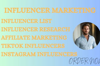 do influencer research to recruit influencers to your affiliate program