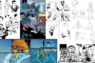 draw graphic novel illustration, cartoon character comic book page, nsfw artist