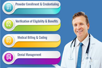 provide medical billing credentialing and virtual assistant services
