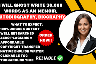 be your ebook ghostwriter memoir autobiography biography ghost book writer life