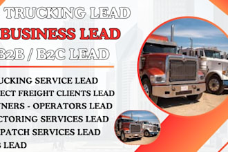 provide bulk business lead truck leads towing leads fmsca data
