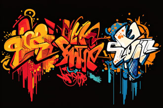 create a logo design in the dope style of graffiti