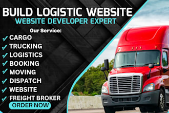 build logistics booking cargo trucking freight broker moving dispatch website