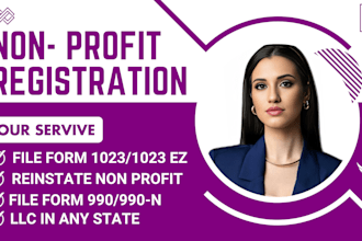 file your 501c3 paperwork, non profit registration, form 1023 ez and full, bylaw