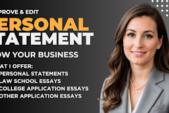 proofread, edit your law school personal statement and college application