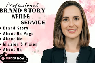 write your brand story, about us page, about me, mission statement, vision, bio