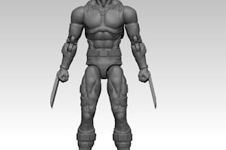 detail sculpt realistic 3d character,3d face model, articulate model 3d printing