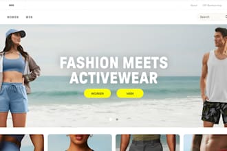 design activewear website gym wear store clothing store yoga sportswear website