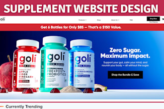 design private label supplement shopify store supplement nutraceutical website