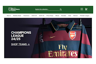 design responsive football jersey shopify store, jersey website, jersey store