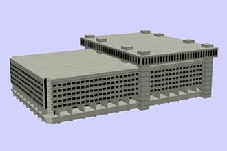 remodel buildings and monuments for 3d printing sculpting bas relief engraving