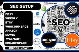 design shopify SEO walmart etsy ebay weebly ecwid woocommerce squarespace amazon