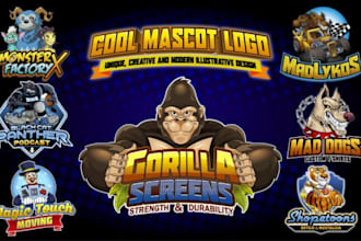 create cute game cartoon character mascot twitch logo animal caricature esport