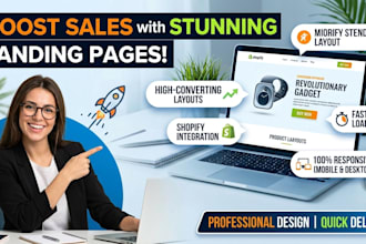 design a high converting shopify product sales landing page