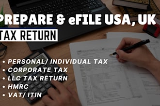 prepare and efile personal, business tax returns, itin for us, non us residents