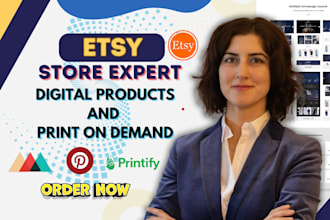 setup etsy shop etsy digital planner etsy pod etsy seo listing for etsy store