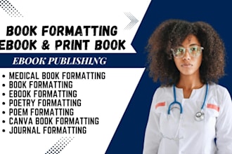 upload, format books, ebook and manuscripts for amazon KDP, lulu and ingramspark