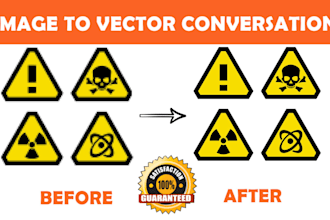 vectorize image to vector tracing and convert raster to vector logo recreate