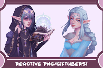 create a custom stylized pngtuber or giftuber for streaming