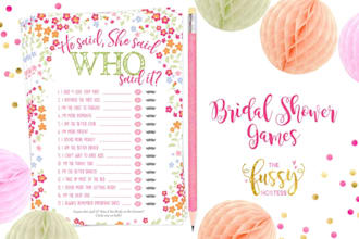 create customized baby and bridal shower games or any themed games for you