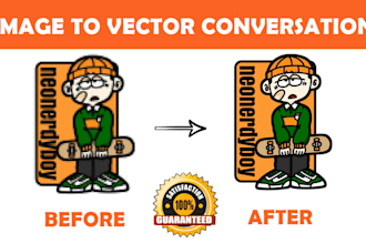 do vector tracing, redraw logo, vectorize image