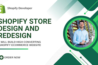 build shopify website, shopify ecommerce website, shopify store redesign