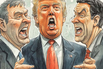 draw awesome political cartoon from your favorite portrait