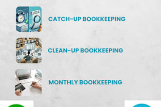 do bookkeeping, catchup, and cleanup in xero and quickbooks