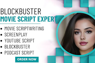 do blockbuster script writing, screenplay, play written, movie, sci fi, thriller