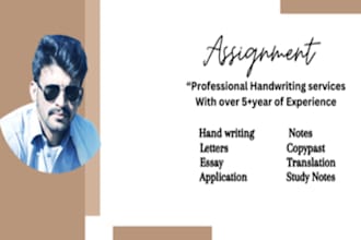 do hand writing assignment and copy paste task