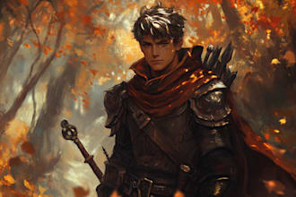 draw a fantasy character for dnd or similar