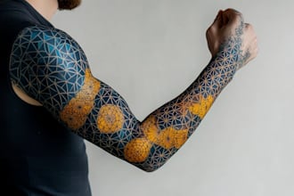 create a tattoo design of tattoo sleeve