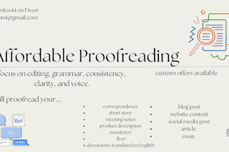 proofread for error free content